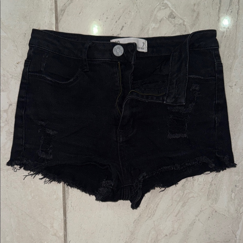 RSQ Women's Black Denim Jean Shorts